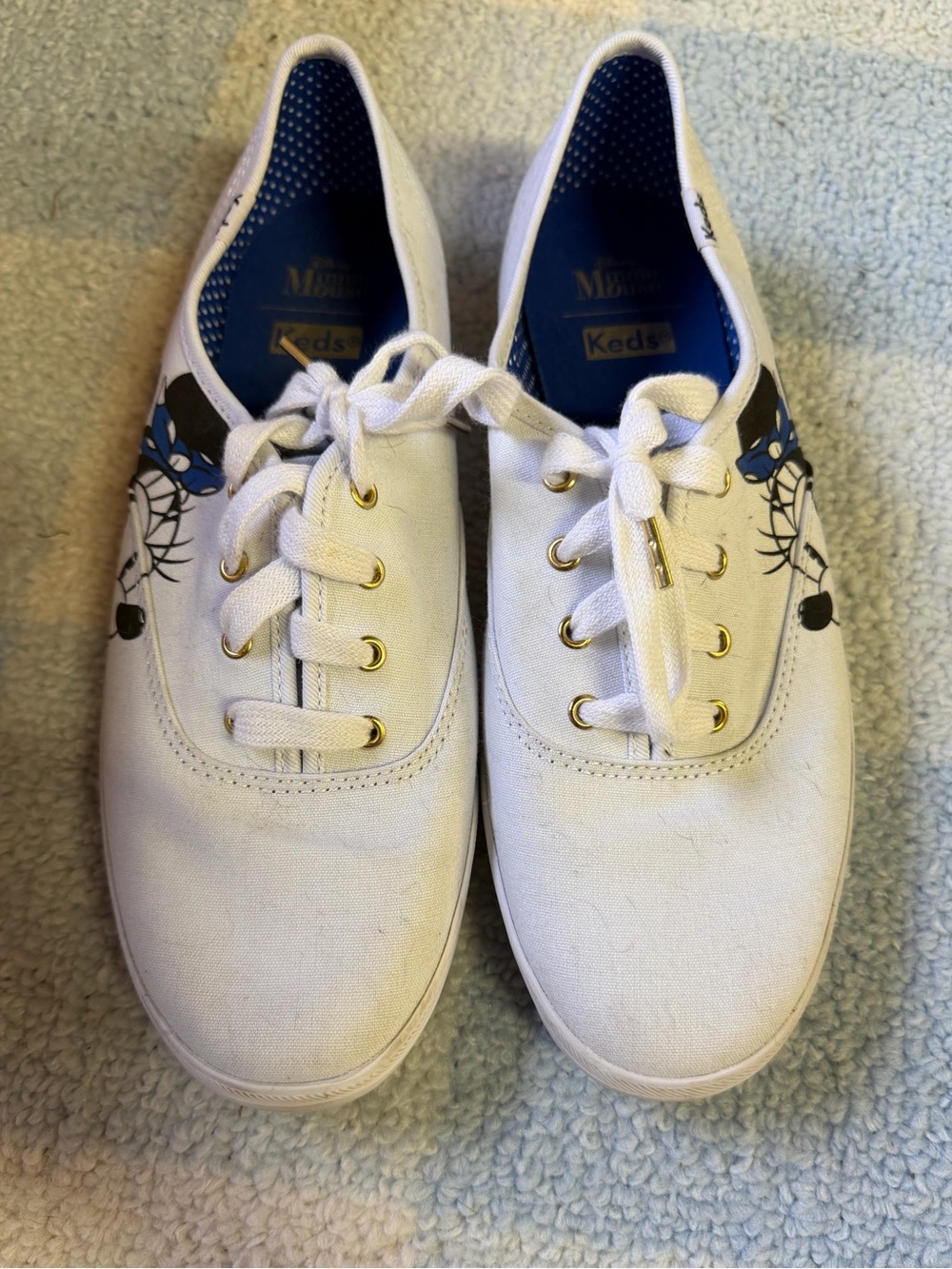 Keds White Canvas Sneakers Minnie Mouse